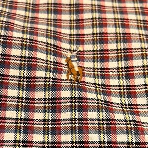 Polo Ralph Lauren Button Down Flesh Pony Red Glen Plaid  Size‎ XL